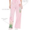 image:imageWicked Glinda amp Elphaba Womens Ladies amp Juniors Pink WideLeg Fleece Jogger PantsLight Pink