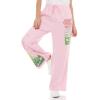 image:imageWicked Glinda amp Elphaba Womens Ladies amp Juniors Pink WideLeg Fleece Jogger PantsLight Pink