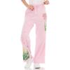 image:imageWicked Glinda amp Elphaba Womens Ladies amp Juniors Pink WideLeg Fleece Jogger PantsLight Pink