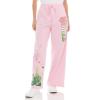 image:imageWicked Glinda amp Elphaba Womens Ladies amp Juniors Pink WideLeg Fleece Jogger PantsLight Pink