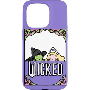 image:imageWicked Elphaba amp Glinda Peaking Playful Cartoon Style Case for iPhone 17iPhone 15 Pro