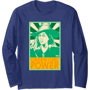 image:imageWicked For Good Green Girl Power Long Sleeve TShirtNavy Blue