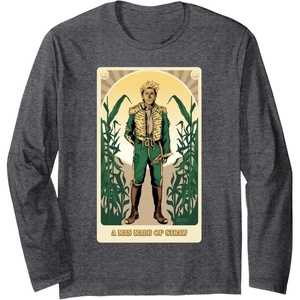 image:imageWicked For Good Made of Straw Long Sleeve TShirtDark Heather Grey