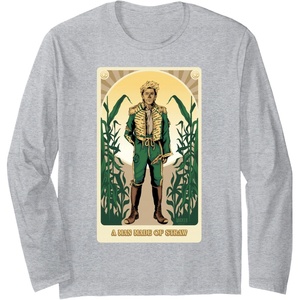 image:imageWicked For Good Made of Straw Long Sleeve TShirtHeather Grey