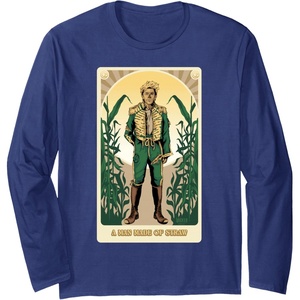 image:imageWicked For Good Made of Straw Long Sleeve TShirtNavy Blue