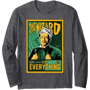 image:imageWicked For Good Wizard Sees Everything Long Sleeve TShirtDark Heather Grey