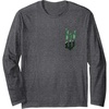 image:imageWicked For Good Torn Green Logo Front And Back Long Sleeve TShirtDark Heather Grey