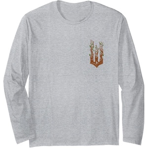 image:imageWicked For Good Forest Logo Front And Back Long Sleeve TShirtHeather Grey
