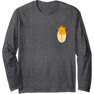 image:imageWicked For Good Glinda Gold Silhouette Front And Back Long Sleeve TShirtDark Heather Grey
