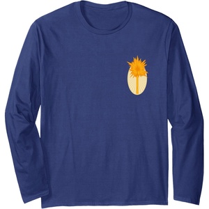 image:imageWicked For Good Glinda Gold Silhouette Front And Back Long Sleeve TShirtNavy Blue